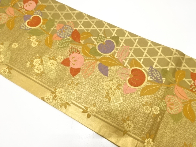 JAPANESE FUKURO OBI FOR FURISODE / WOVEN SAKURA